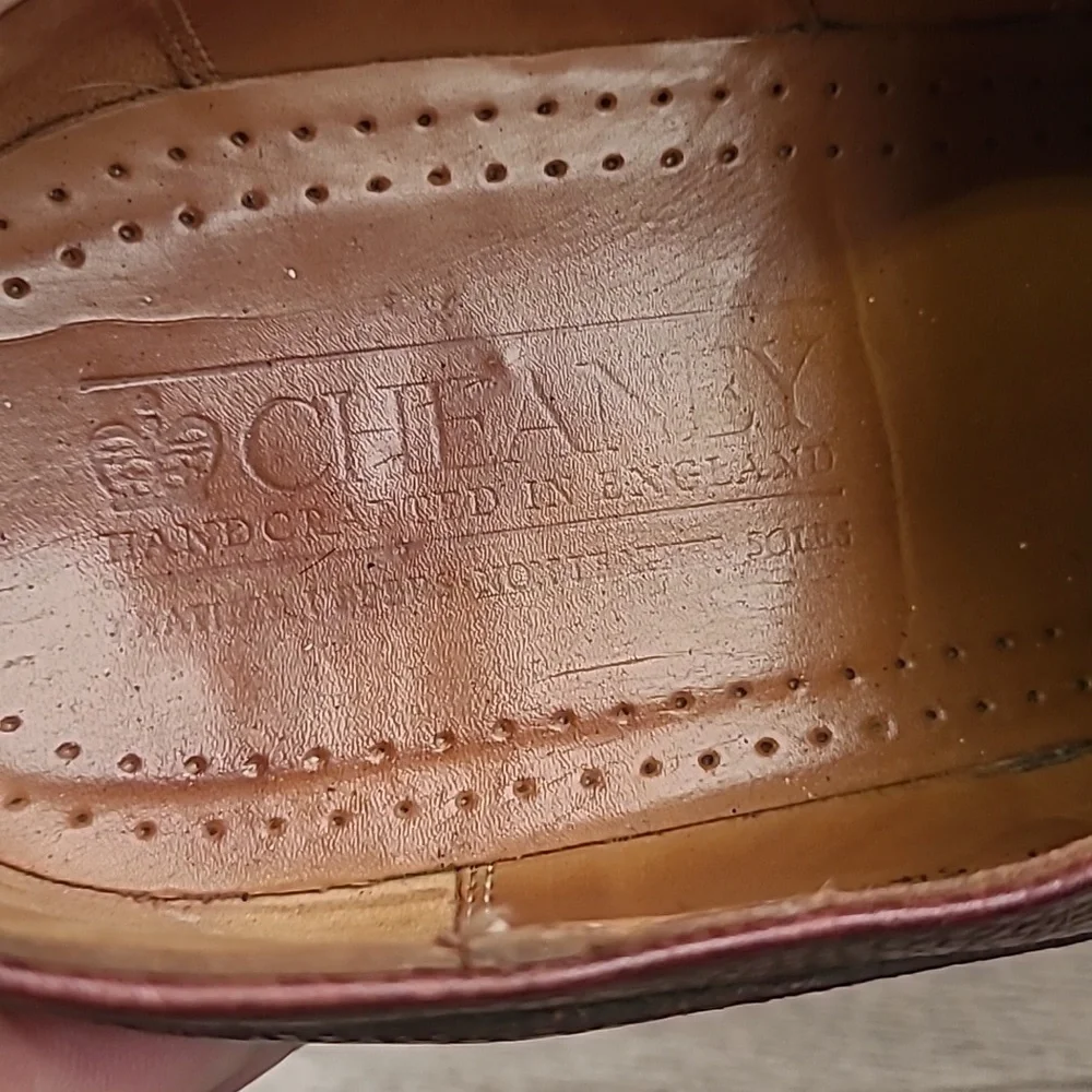 CHEANEY Cairngorm II Burgundy Leather Grain 10 F (EU) / 11 F US Derby Mens Shoes